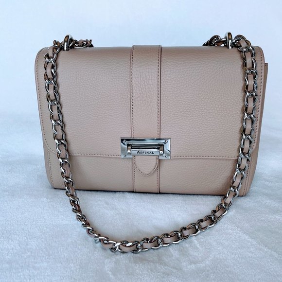 Aspinal of London - Large Lottie Bag - Soft Taupe Pebble - Picture 2 of 15